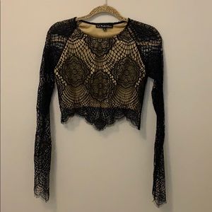 For Love and Lemons Lace Crop Top